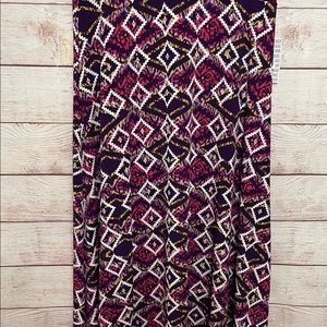 NWT LuLaRoe Maxi Skirt Geometric Print Size L